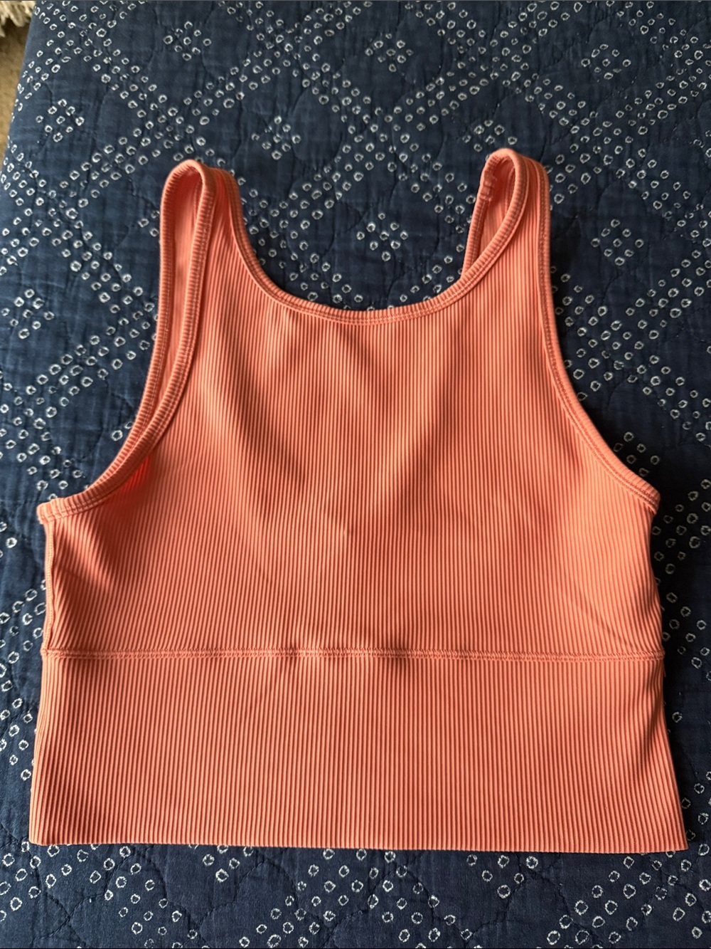 lululemon athletica Ribbed Coral Crop Tank Size M